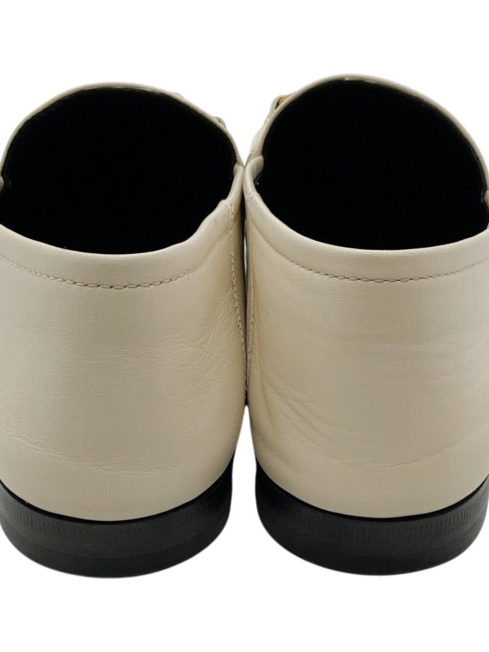 Gucci Mystic White Leather Brixton Horsebit Loafers - Picture 5 of 6